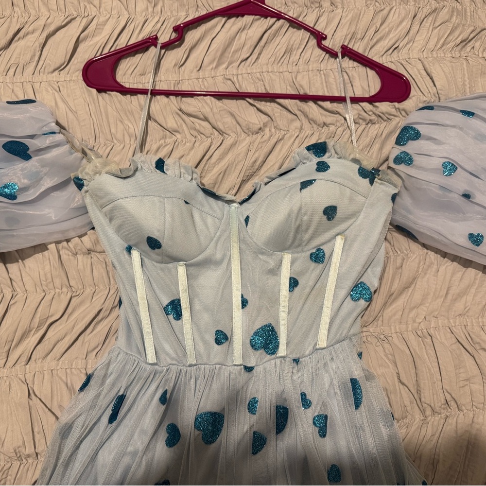 Heart Patterned Corset Dress